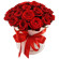 красные розы в шляпной коробке. Литва